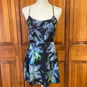 American Eagle Outfitters Spaghetti Strap Tie Dye Muted Floral Mini Dress Size S